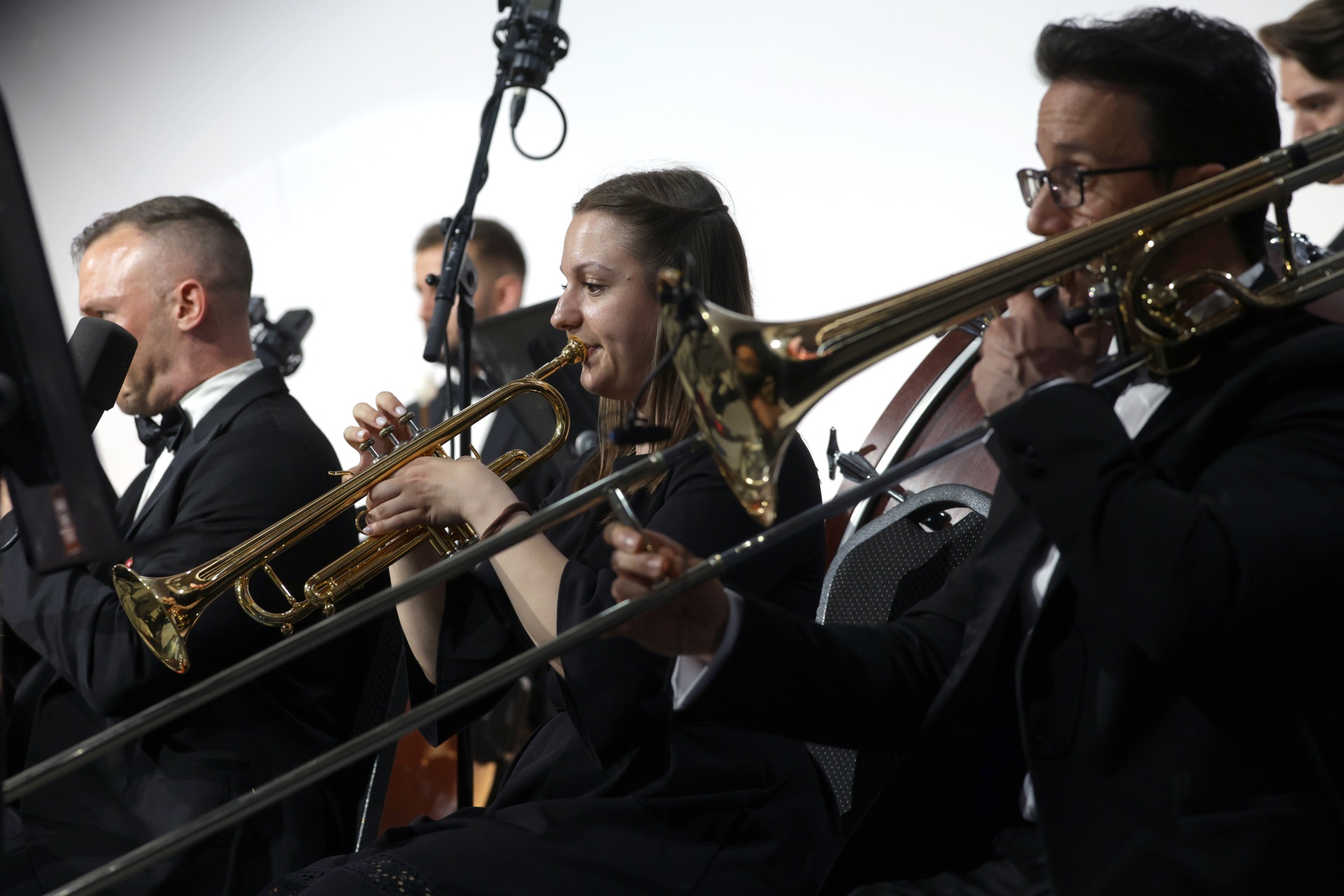 Camerata Bulgarica’s brass section in performance